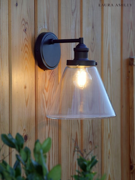 Laura Ashley Black Isaac Outdoor Wall Light (T51536) | £80