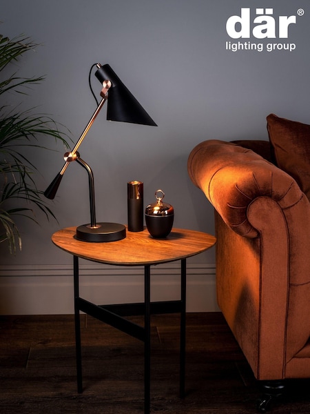 Dar Lighting Silver Serge Task Table Lamp (T51548) | £75
