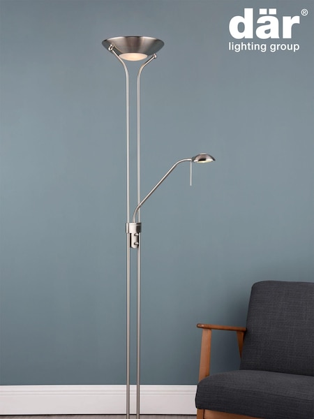 Dar Lighting Chrome Hannah Mother and Child Floor Lamp (T51575) | £78