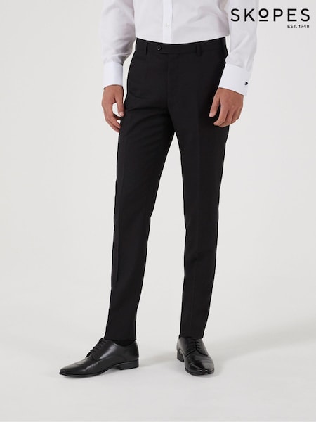 Skopes Black Milan Tapered Fit Suit Trousers (T51934) | £49
