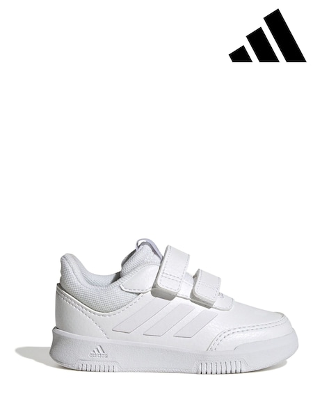 adidas White Black Tensaur Sport Hook and Loop Trainers (T52737) | £23