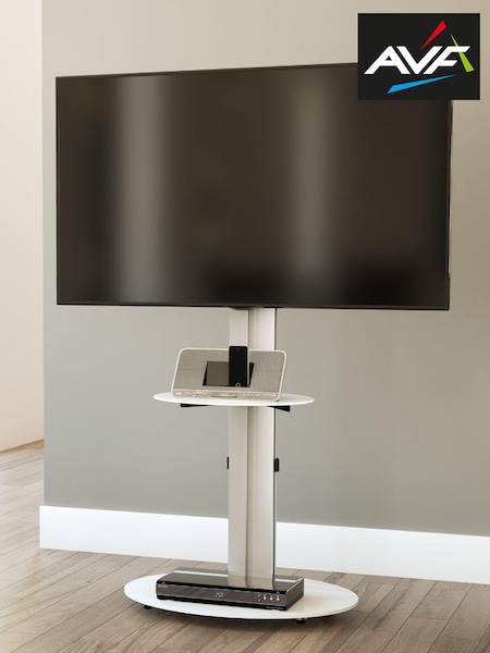 AVF Silver Eno Combi 600 With AV Shelf TV Stand (T54438) | £115