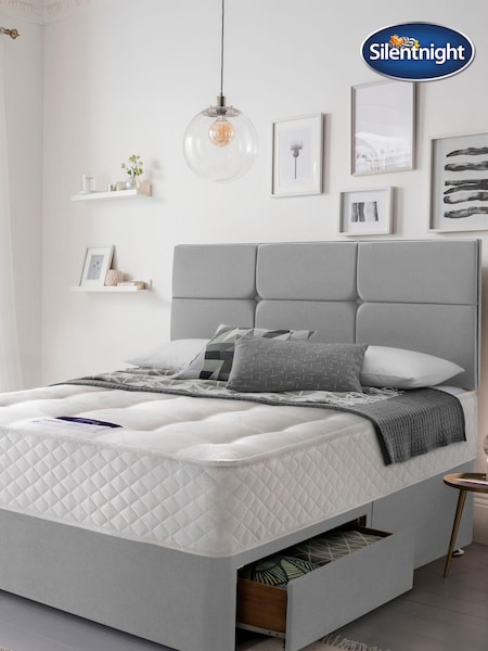Silentnight Grey Miracoil 2 Drawer Divan Bed Set (T54542) | £500 - £775