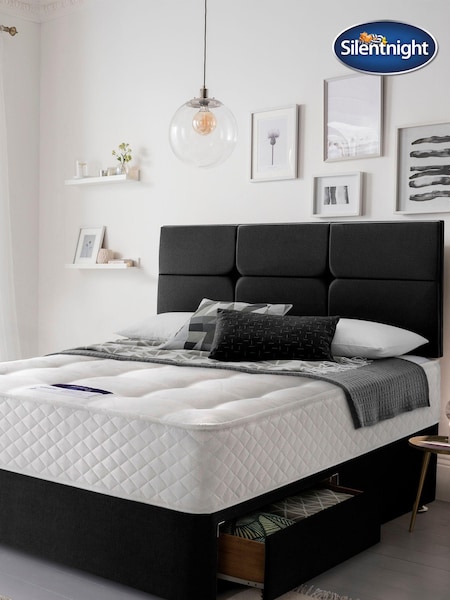 Silentnight Black Miracoil 2 Drawer Divan Bed Set (T54543) | £500 - £775