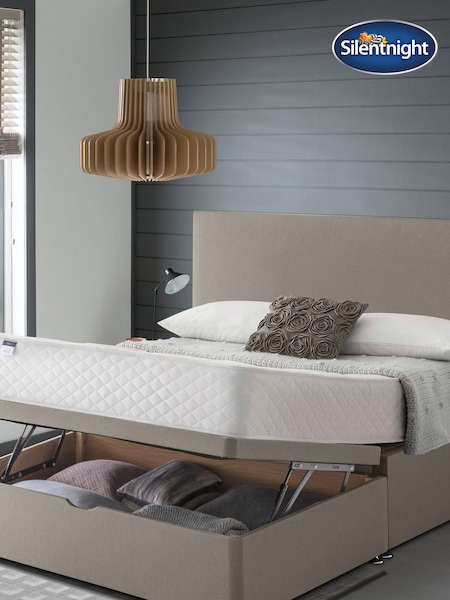 Silentnight Natural Miracoil End Lift Half Ottoman Divan Storage Bed Set (T54545) | £800 - £950