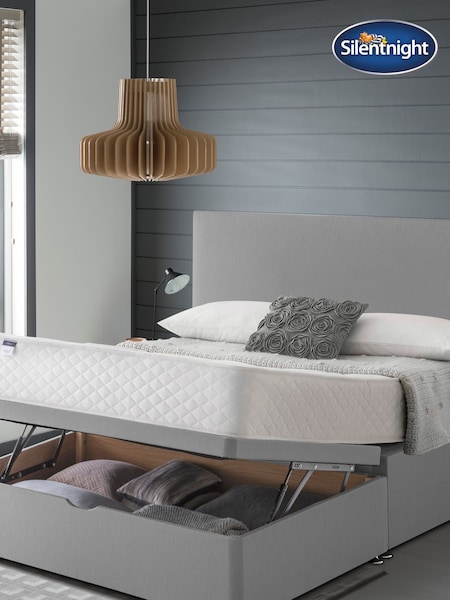 Silentnight Grey Miracoil End Lift Half Ottoman Divan Storage Bed Set (T54546) | £800 - £950