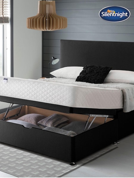 Silentnight Black Miracoil End Lift Half Ottoman Divan Storage Bed Set (T54547) | £800 - £950