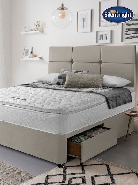 Silentnight Natural 800 Pocket Pillow Top Mattress and 2 Drawer Divan Base Bed Set (T54549) | £560 - £790
