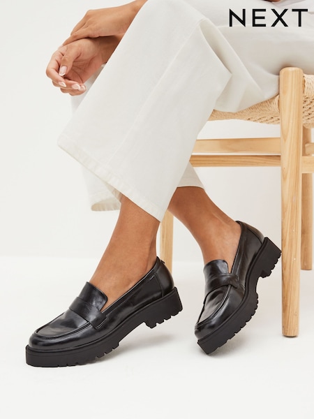 Black Forever Comfort® Chunky Loafers (T55212) | £36