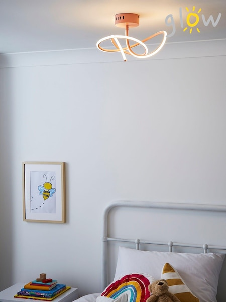 glow Pink LED Ceiling Light Lamp (T56901) | £60