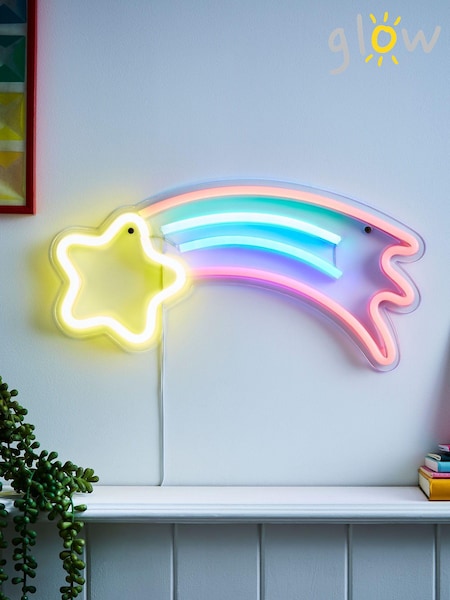 glow Yellow Neon Comet Wall Light (T56904) | £20