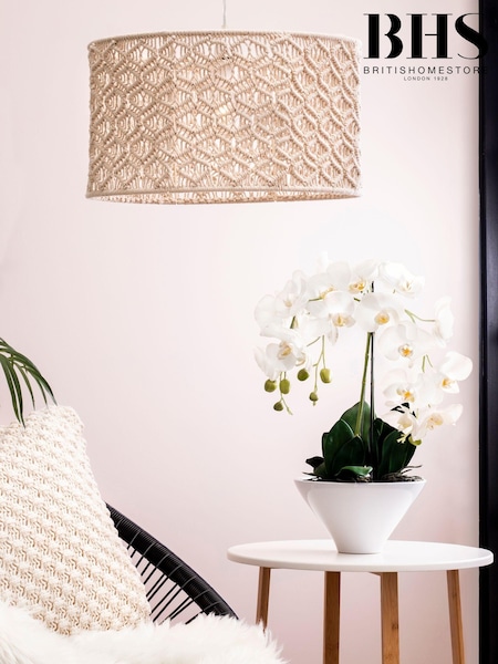 BHS Cream Large Macramé 100% Cotton Shade (T58508) | £70