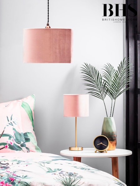 BHS Pink 30cm Velvet Shade (T58510) | £26