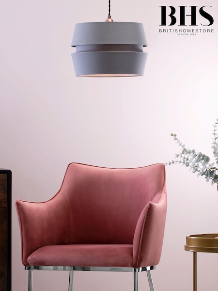 BHS Grey Three Layer Linen Shade (T58514) | £30