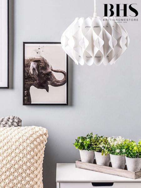 BHS White Landon Small Easy Fit Shade (T58523) | £30