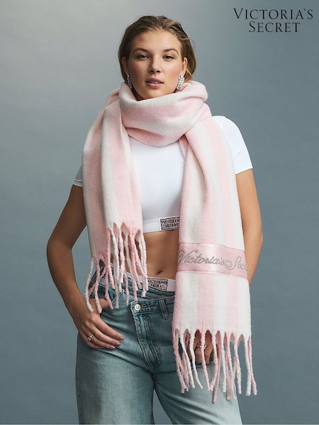 Pink Iconic Stripe - Victoria's Secret Cosy Blanket Scarf