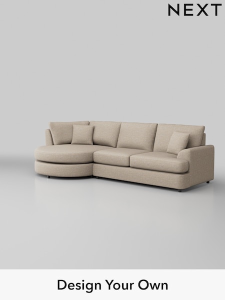 Boucle Weave Easy Clean/Dark Natural Parker Platform (T59440) | £2,075