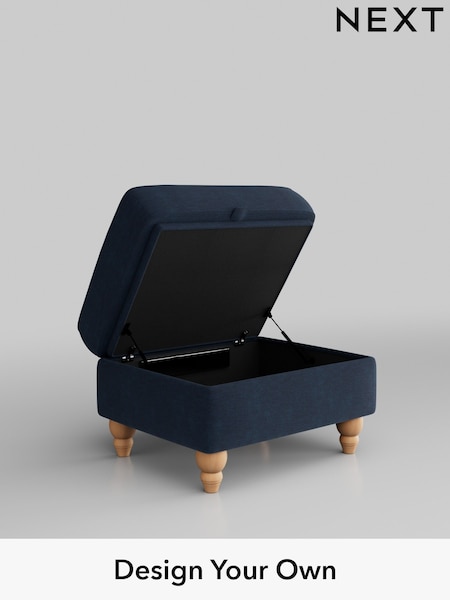Fine Chenille Easy Clean/Dark Navy Blue Ashford Relaxed Sit (T59517) | £499