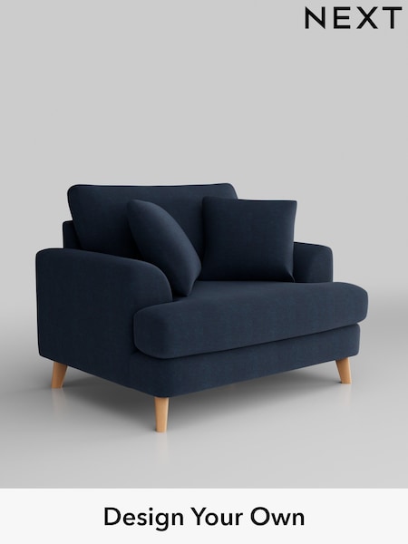 Fine Chenille Easy Clean/Dark Navy Blue Parker (T59520) | £975
