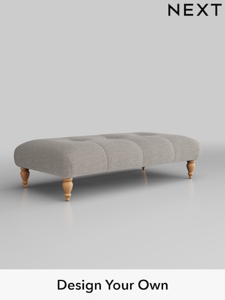 Fine Chenille Easy Clean/Light Steel Grey Erin Buttoned Back Deep Relaxed Sit (T59534) | £499