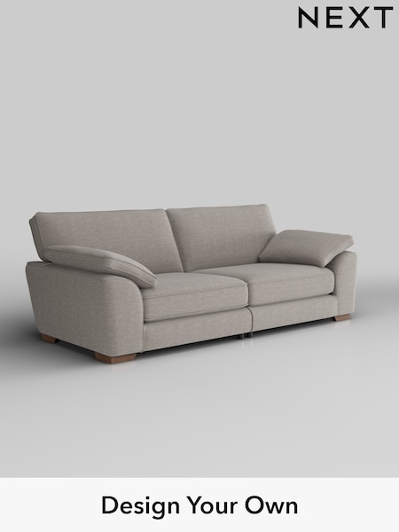 Fine Chenille Easy Clean/Light Steel Grey Stamford Grand Relaxed Sit (T59543) | £1,799