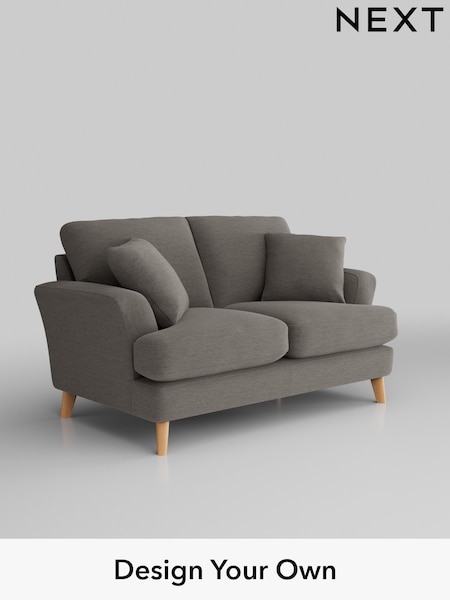 Fine Chenille Easy Clean/Dark Smoke Grey Conway Relaxed Sit (T59681) | £1,150