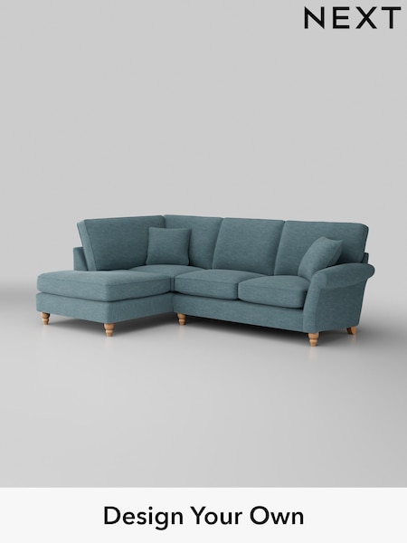 Fine Chenille Easy Clean/Mid Blue Ashford (T59701) | £2,025