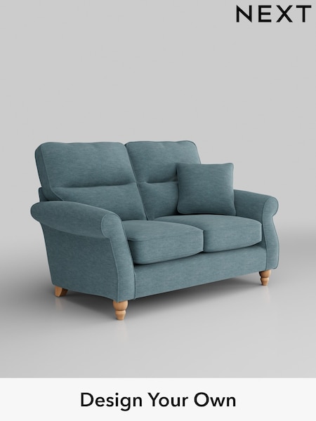 Fine Chenille Easy Clean/Mid Blue Ashford Highback (T59702) | £1,225