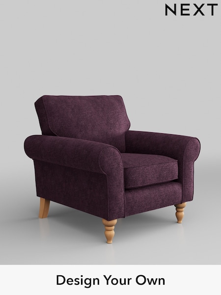 Plush Chenille/Dark Plum Purple Mallory (T59825) | £625