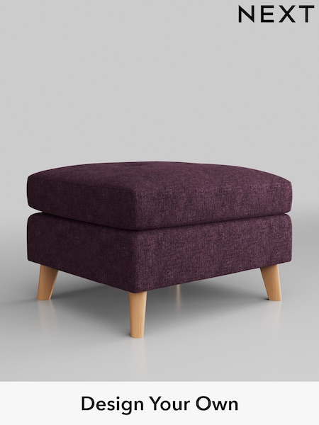 Plush Chenille/Dark Plum Purple Wilson Buttoned Back (T59826) | £350