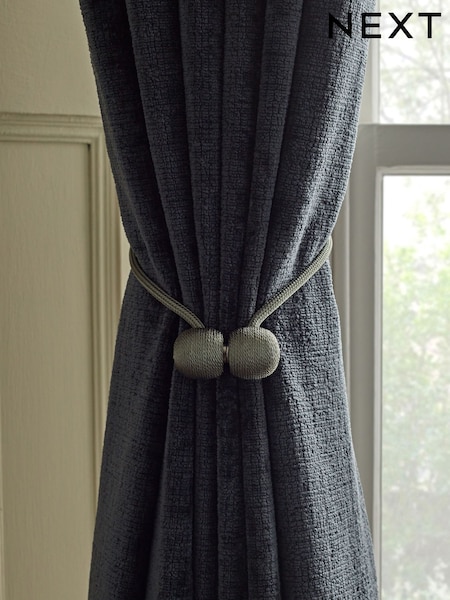 Sage Green Magnetic Curtain Tie Backs Set of 2 (T59949) | £10