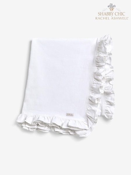 Shabby Chic by Rachel Ashwell® White Ruffle Trim Table Cloth (T60098) | £44 - £58