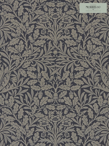 Morris & Co. Black Pure Acorn 10.05M Wallpaper (T62062) | £119