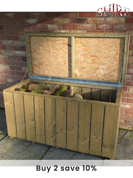 Shire Natural Pressure Treated Garden Log Box (T62108) | £170