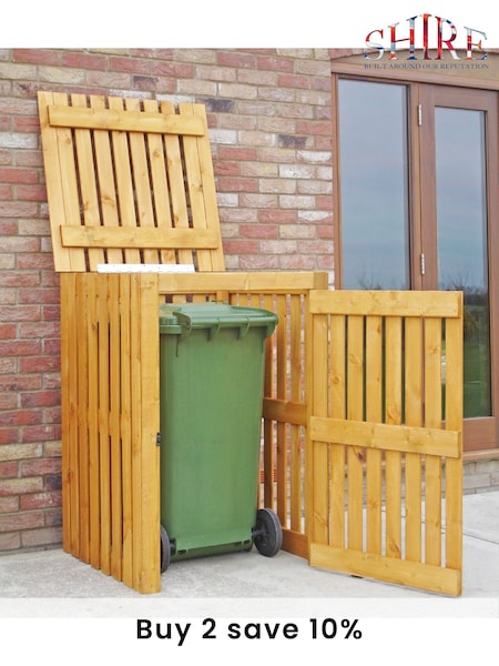 Shire Brown Single Wheelie Bin Store (T62109) | £240