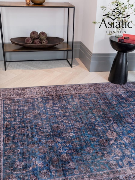 Asiatic Rugs Blue Kaya Ava Washable Rug (T63099) | £83 - £235