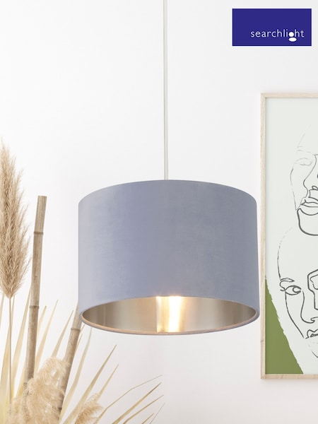 Searchlight Josie Light Blue Velvet Easy Fit Shade (T63205) | £27