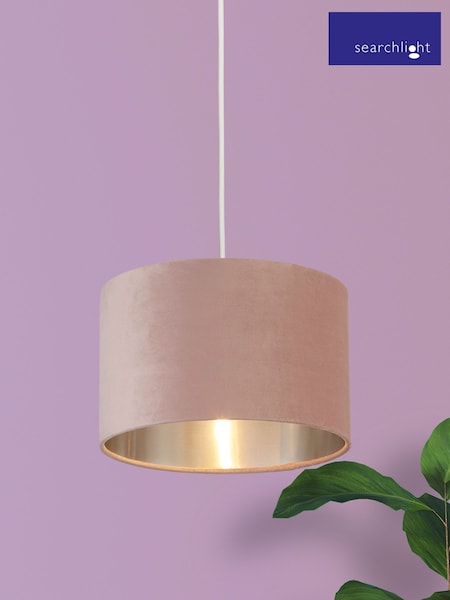Searchlight Josie Pink Velvet Easy Fit Shade (T63209) | £27