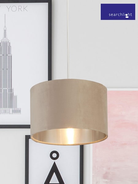Searchlight Josie Taupe Velvet Easy Fit Shade (T63211) | £27