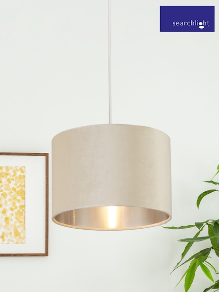 Searchlight Josie Cream Velvet Easy Fit Shade (T63216) | £27