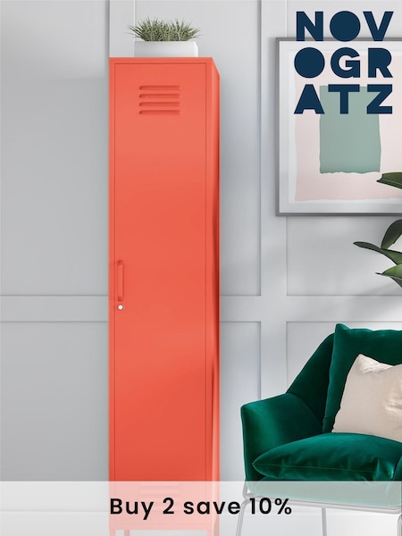 Novogratz Orange Cache Single Metal Locker Storage Cabinet (T64157) | £230