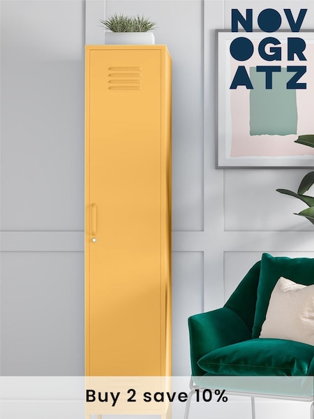Novogratz Yellow Cache Single Metal Locker Storage Cabinet (T64158) | £230