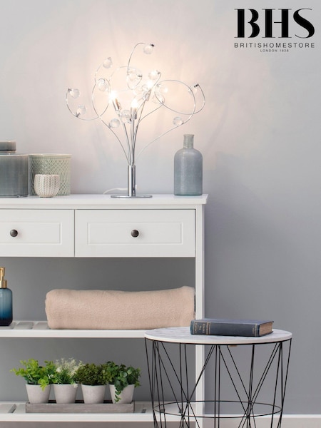 BHS Silver Lila Table Lamp (T64524) | £65