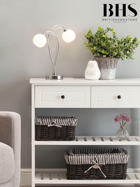 BHS Silver Soni Table Lamp (T64529) | £55