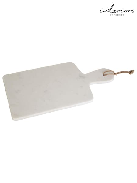 Interiors by Premier White Marble Rectangular Paddle Board (T65179) | £34
