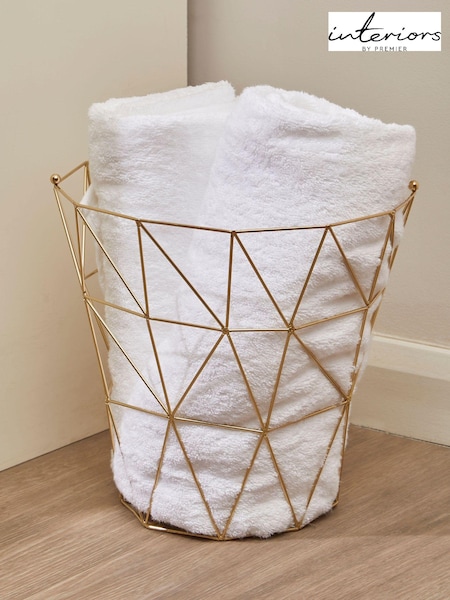 Interiors by Premier Gold Vertex Storage Basket (T65793) | £27