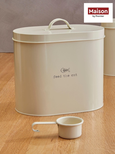 Maison by Premier Cream Cat Food Storage Bin (T65794) | £22