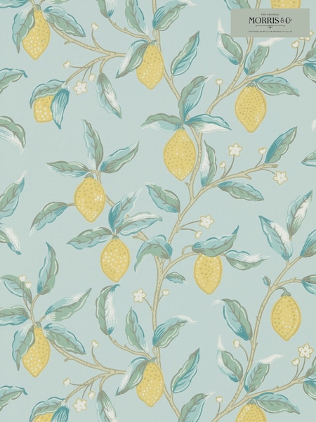 Morris & Co. Blue Lemon Tree 10.05M Wallpaper (T67898) | £115