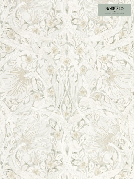 Morris & Co. Grey Pure Pimpernel 10.05M Wallpaper (T67900) | £125