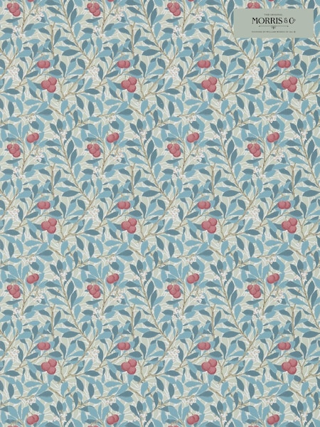 Morris & Co. Blue Arbutus 10.05M Wallpaper (T67939) | £115